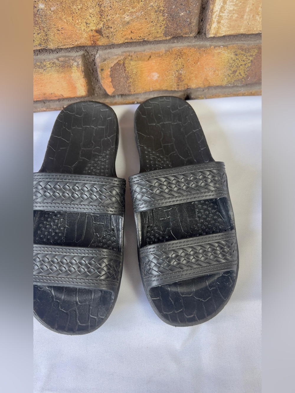 Pali Hawaii Black Double-Strap Slide Sandals